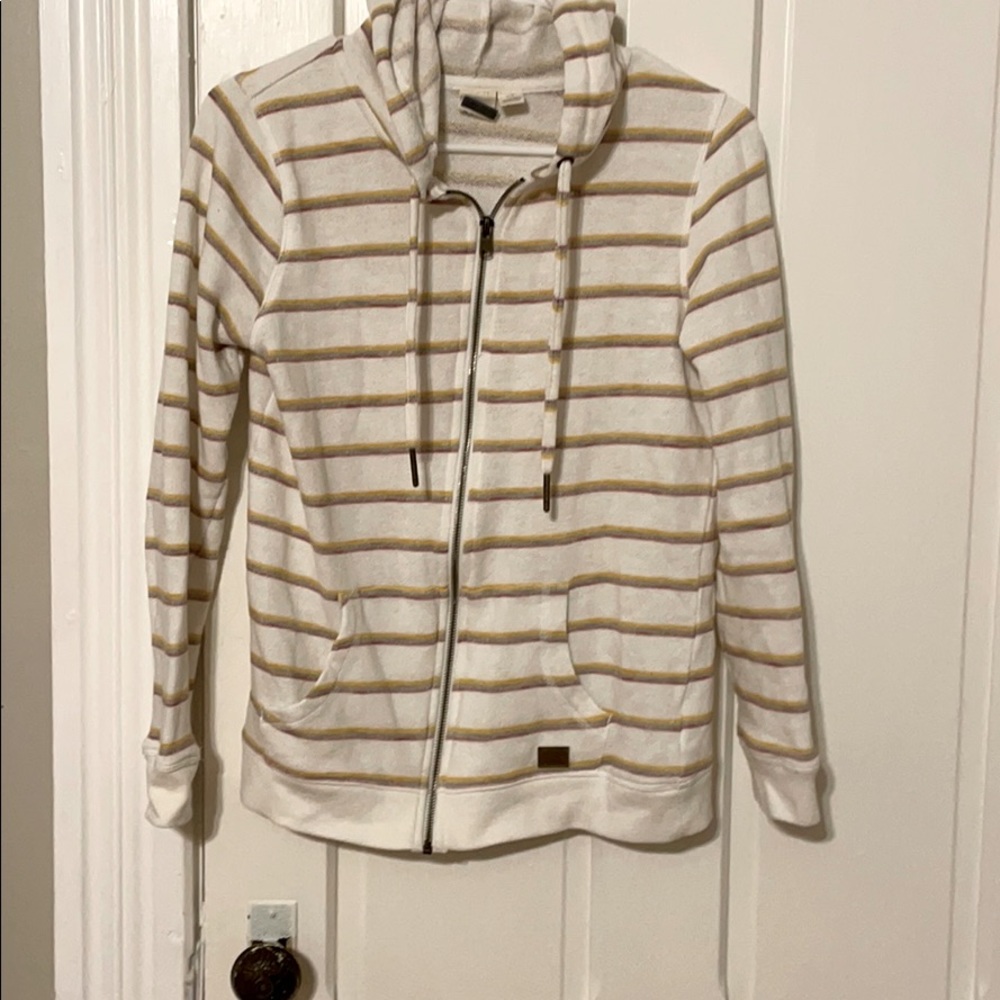 Striped zip up sweatshirt